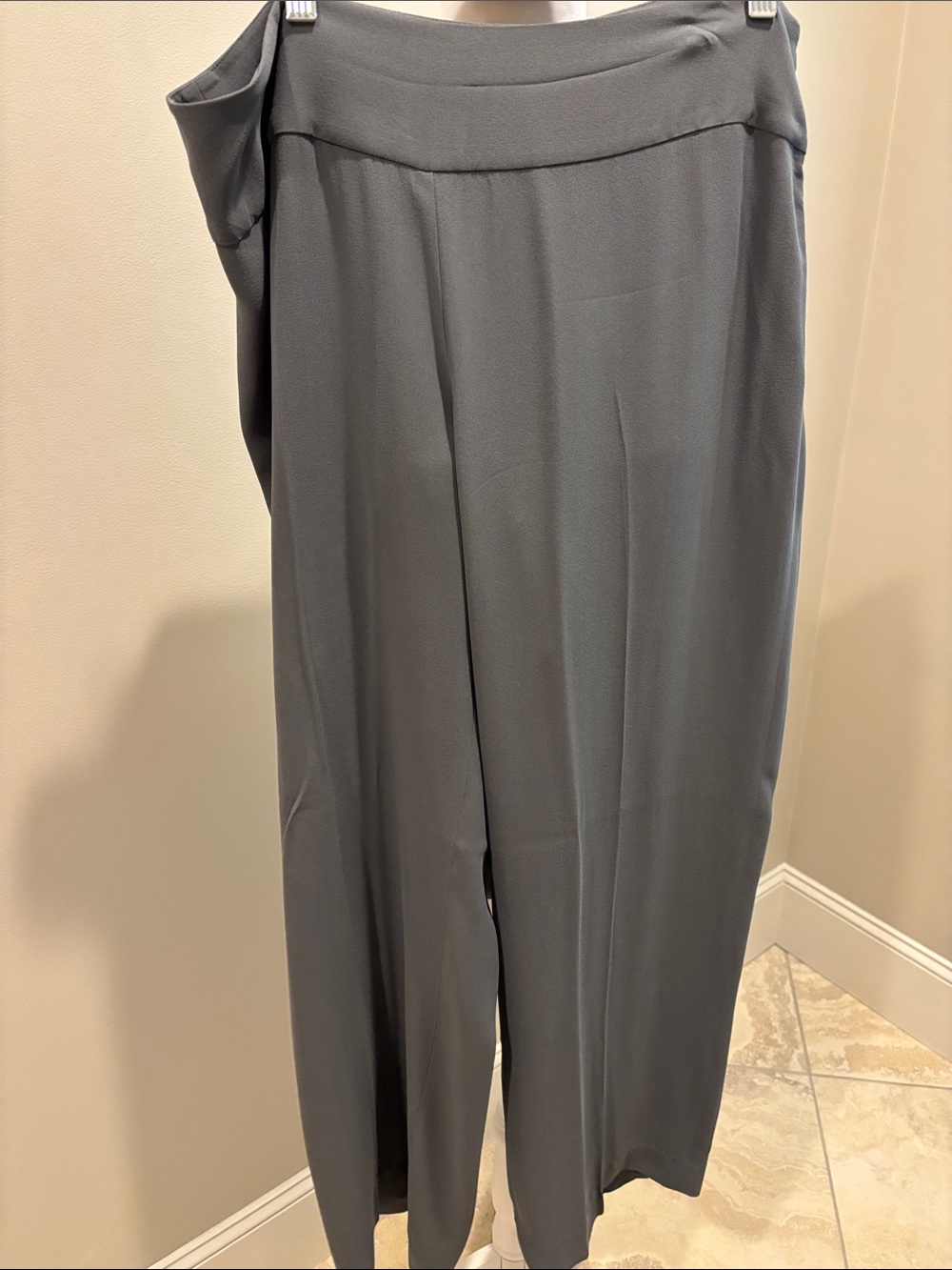 Eileen Fisher side zip Wide Leg Women's Pants in Slate Gray